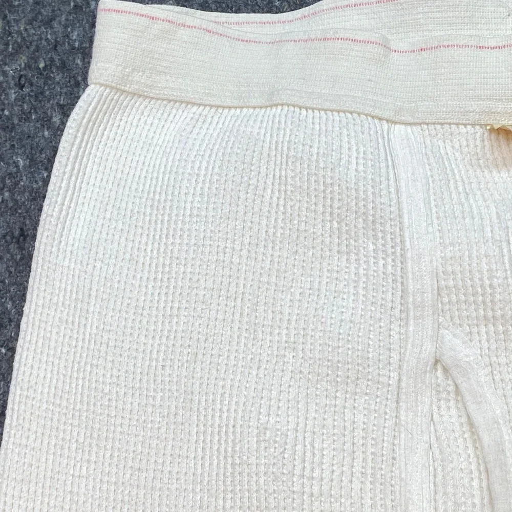 ManCrest Thermal Pants‎ Mens XL White Vintage Waffle Knit Cotton Grunge Retro
